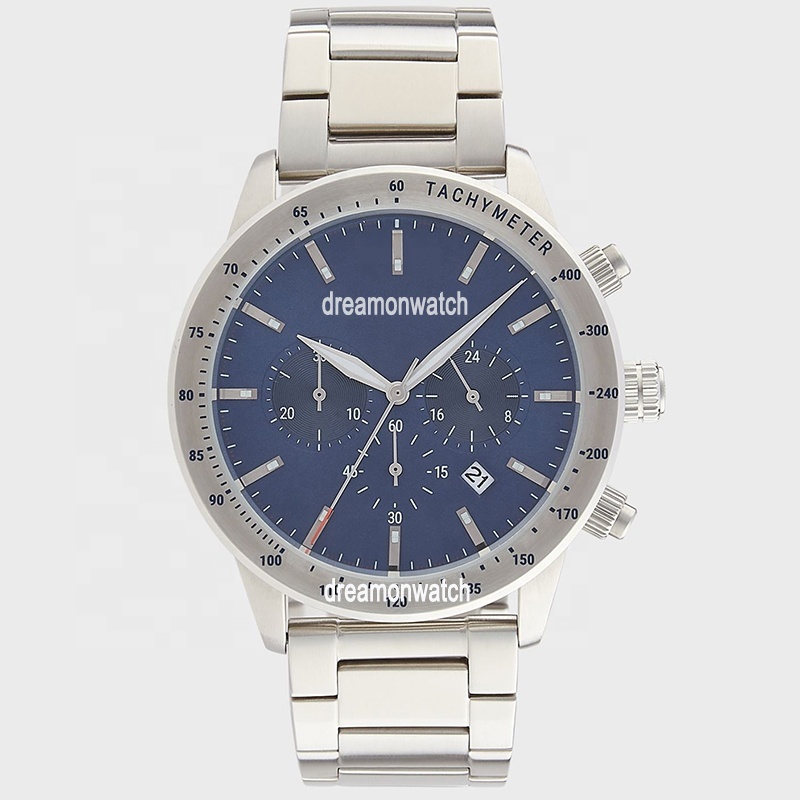 High quality stainless steel japan chronograph quartz movement watch ...